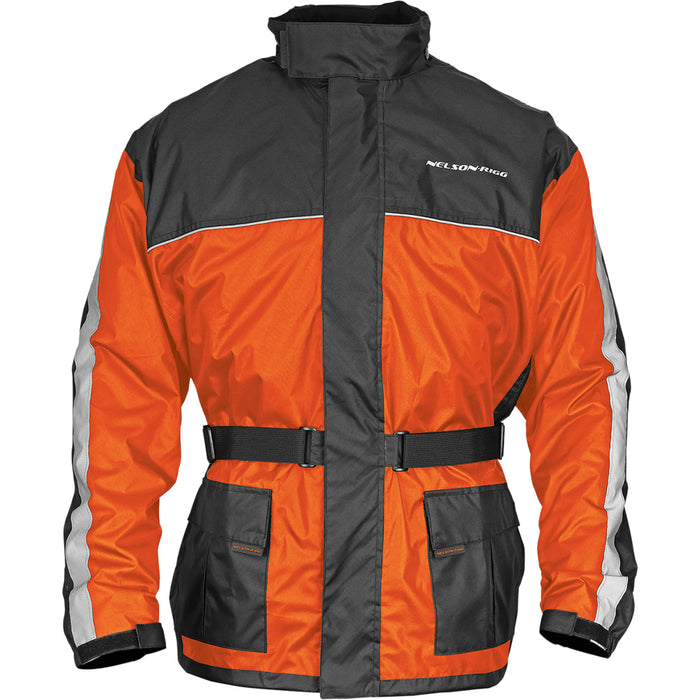 NELSON RIGG 2854-0318 SSJ-ORG-06-3XL Solo Storm Waterproof Jacket - Hi-Vis/Black - 3XL