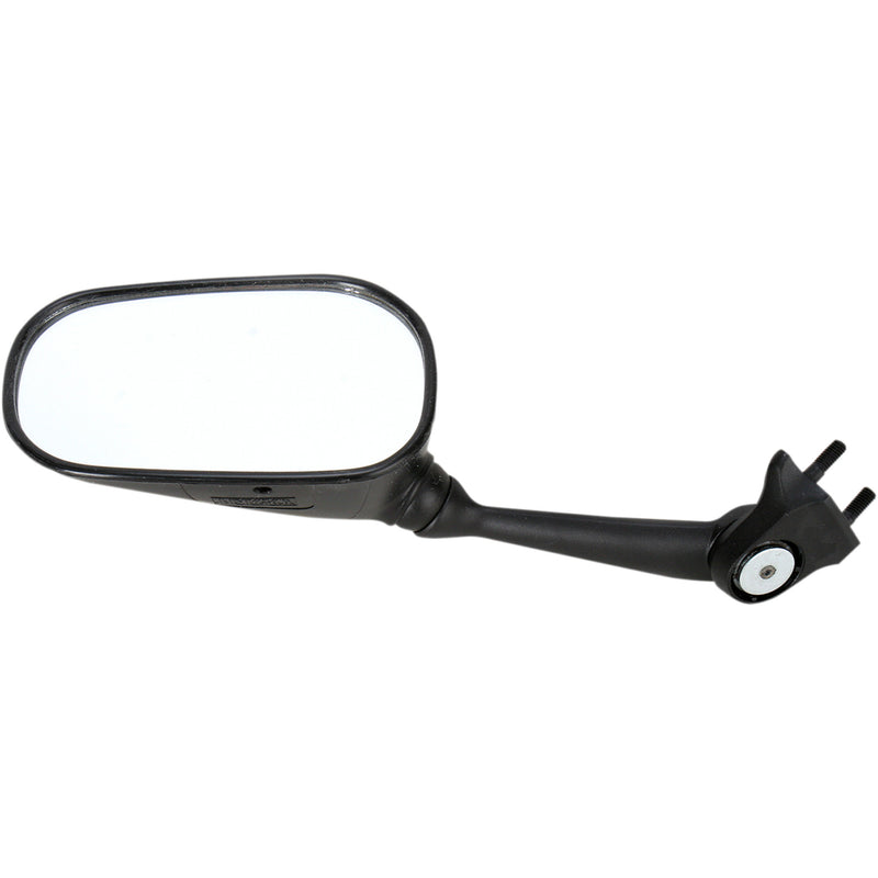 EMGO 0640-0709 20-57902 OEM-Style Replacement Mirror Mirror - Side View - Oval - Black - Left