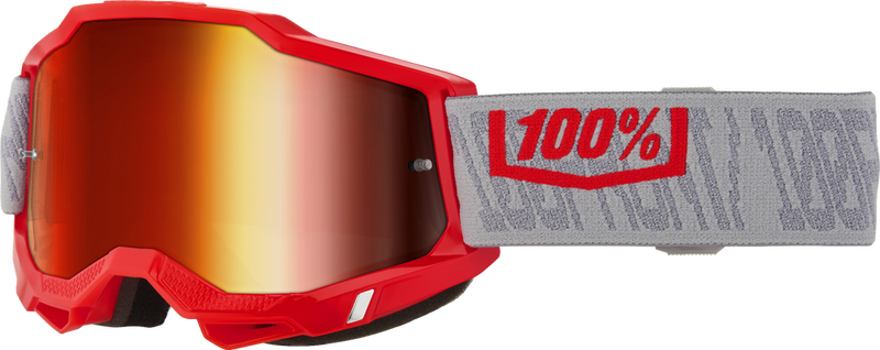 100% 610-5397 50014-10063 ACCURI 2 GOGGLE GATORBACK RED MIRROR LENS