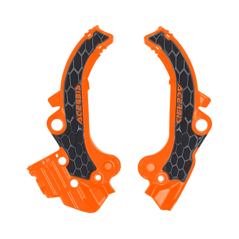 Acerbis Frame Guards X-Grip Orange Black - 2985891008 KTM SX 65 2024