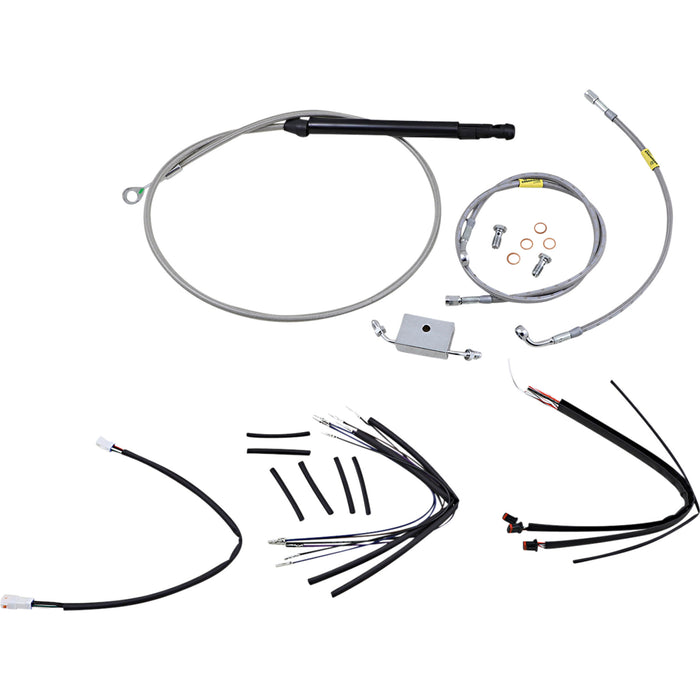 BURLY BRAND 0662-0715 B30-1245 Handlebar Cable and Brake Line Kit for Burly Ape Handlebars - 18" Gorilla Handlebars - Stainless