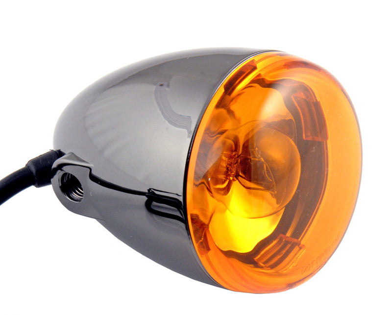 Chris Products 60-1948 8500A-BN TURN SIGNAL ASSEMBLY BULLET STYLE BLACK NICKEL