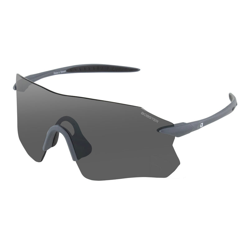 Bobster 26-5359 AERO : BAER01 AERO CYCLING SUNGLASS MATTE GRAY SMOKE SILVER MIRROR