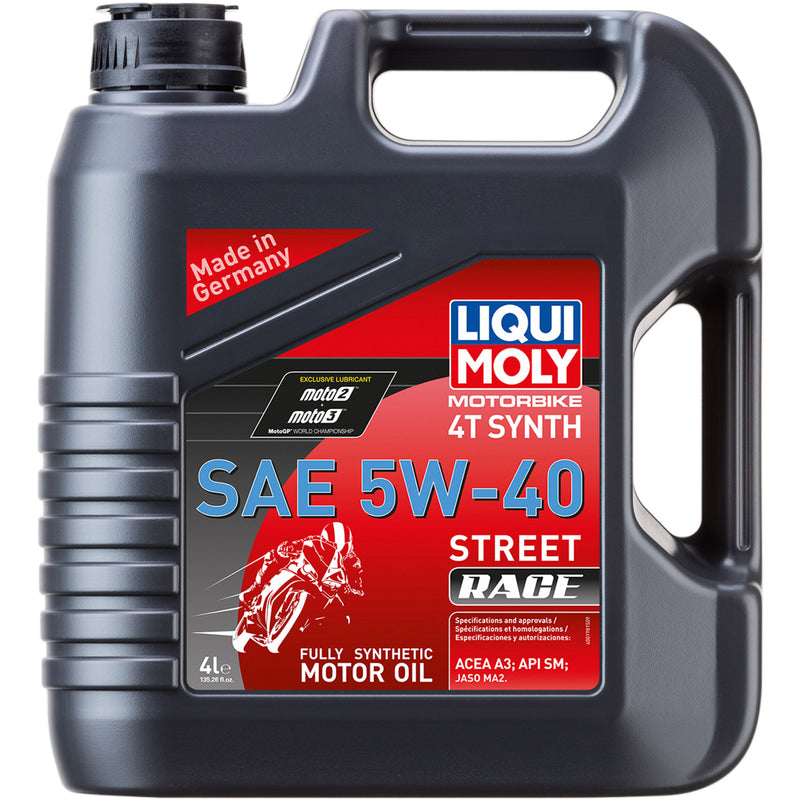 LIQUI MOLY 3601-0668 20076 Street Race Synthetic 4T Engine Oil Street Race Synthetic 4T Oil - 5W-40 - 4L