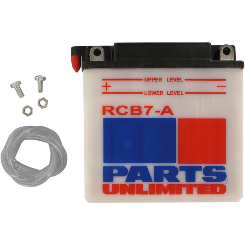 Parts Unlimited Conventional Battery - RCB7A For Harley Sportster 900 / Super Glide 1970-1978