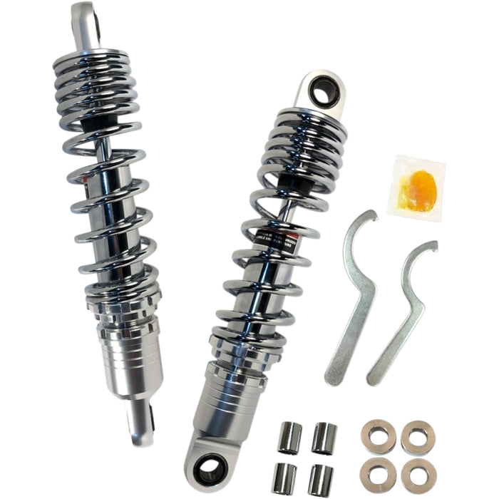 DRAG SPECIALTIES SHOCKS 1310-1829 Premium Ride-Height Adjustable Shocks — 12.50" Premium Ride-Height Adjustable Shocks - Chrome - Standard - 12.5"