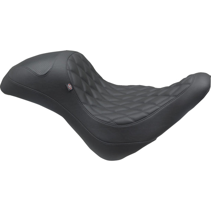 MUSTANG 0802-1508 75838 Extreme Fastback™ Seat - Black - Double Diamond - Fat Boy '18-'23