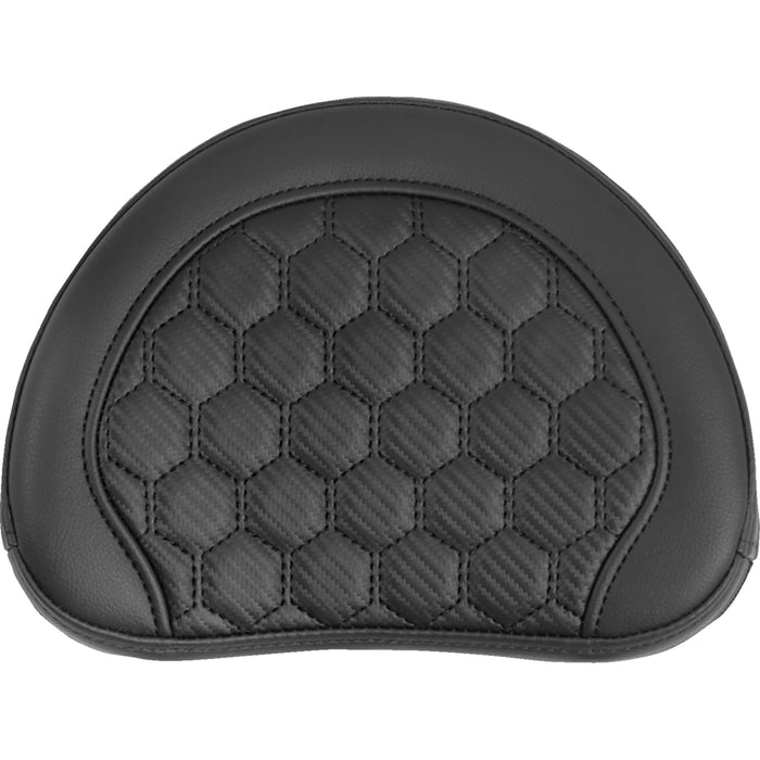 SADDLEMEN 0822-0577 051349 RoadSofa™ Sissy Bar Pad - Honeycomb - Black Stitching