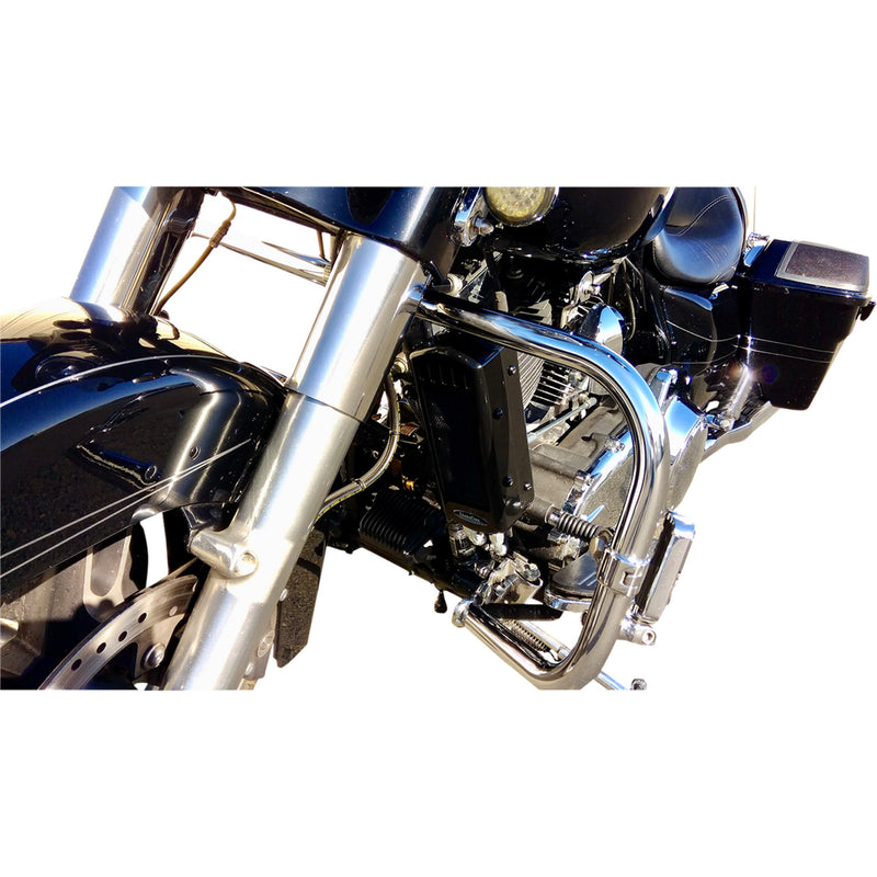 Ultracool Side Mount Oil Cooler With Fan Kit Gloss Black FXR Touring - SMT-1G For Harley Motorcycles 1984-2008