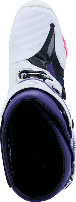 Alpinestars 482-0015910 2010020-2780-10 TECH 10 WHT/VIOLET/NVY BL/PNK FL 10