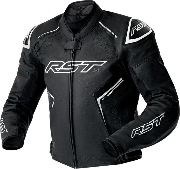Rst 556-3605142 103605WHI-42 S1 D3O LEATHER JACKET BLK/WHI MD