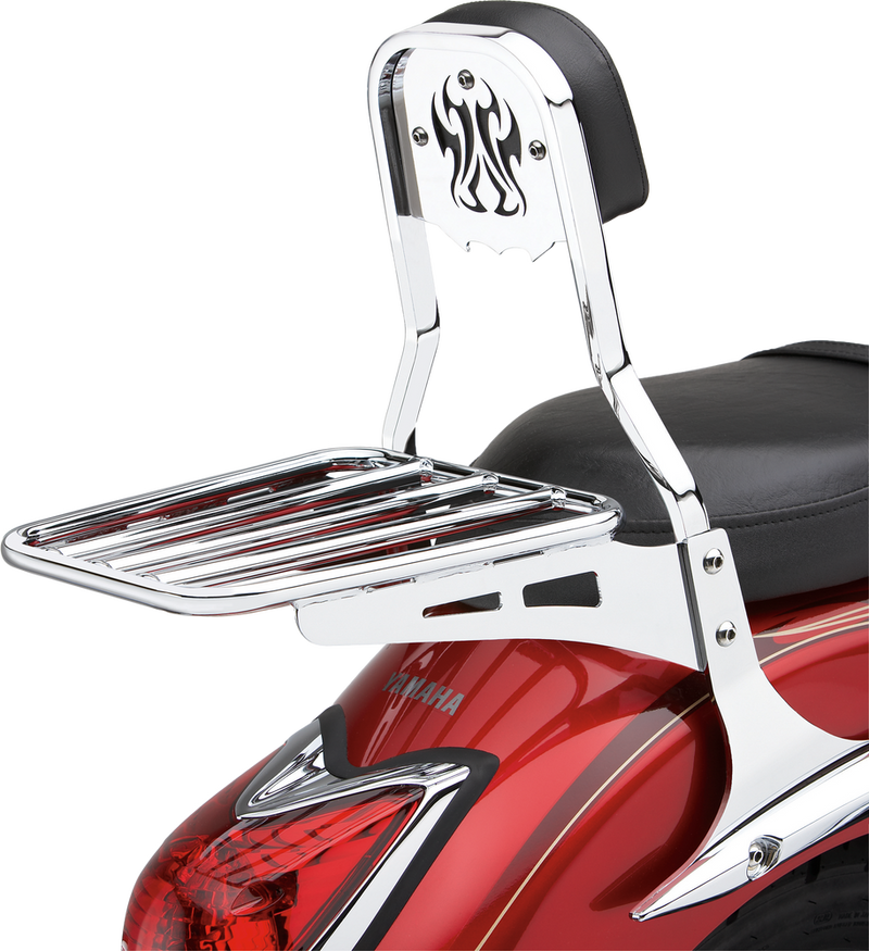 Cobra 82-97429 02-5054 BACKREST INSERT TRIBAL CHROME FITS STD