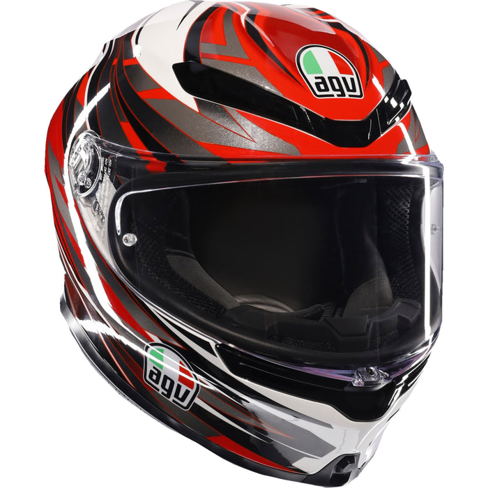 AGV K6 S Reeval Helmet - White/Red/Gray