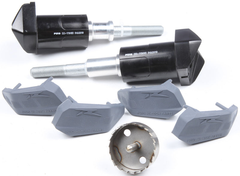 Puig Hi-Tech Parts Frame Sliders R12 Black - 1857N Honda CBR600RR 2003-2006