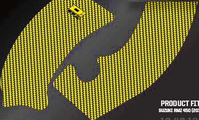 D-Cor Frame Grip Guard Decal Yellow - 16-40-106 Suzuki RMZ 450 / RMZ 250 2018-2024