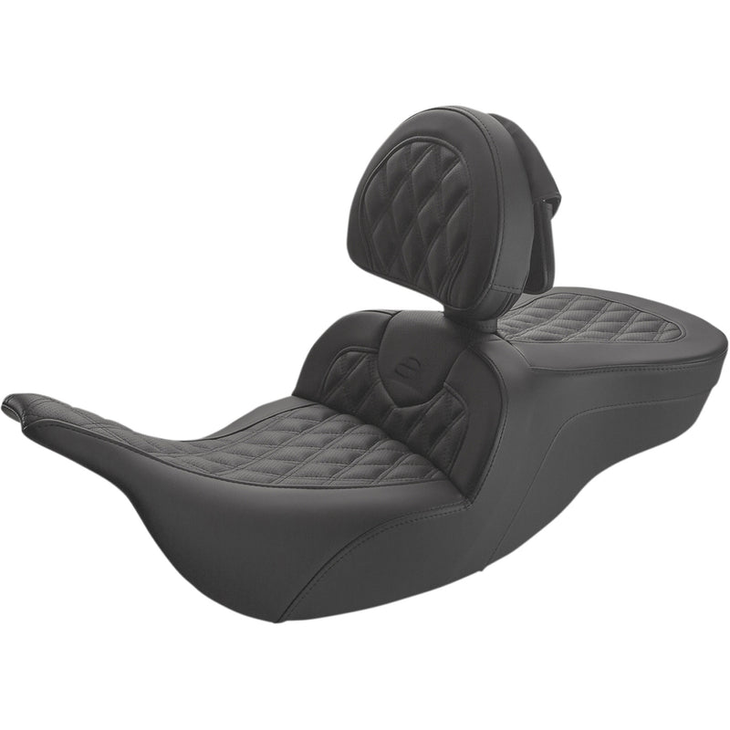Saddlemen Roadsofa™ Seat W Driver Backrest - 897-07-182BR For Harley Touring 1997-2007