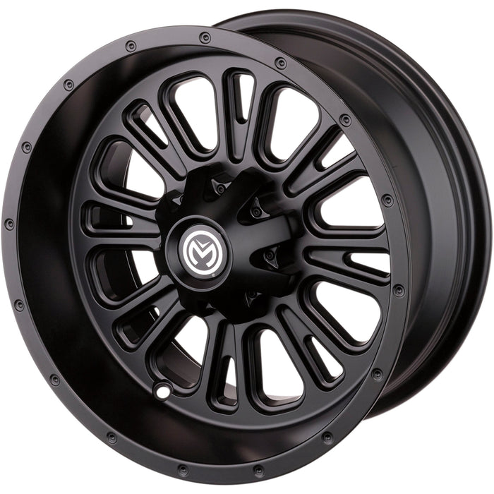 MOOSE OFFROAD 0230-0915 399MO127156MB4 399X Wheel Wheel - 399X - Front - Black - 12x7 - 4/156 - 4+3