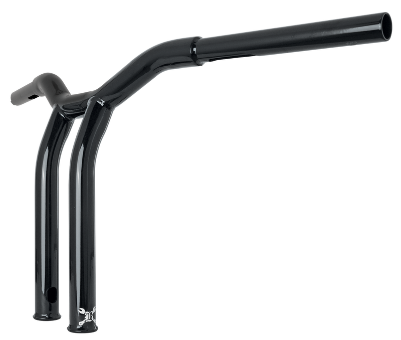 Burly Brand Dominator Raked Bar 12" 1.25" Gloss Black - B12-6052B For Harley Motorcycles 1980-2024 | Yamaha Watercraft 1998-2004