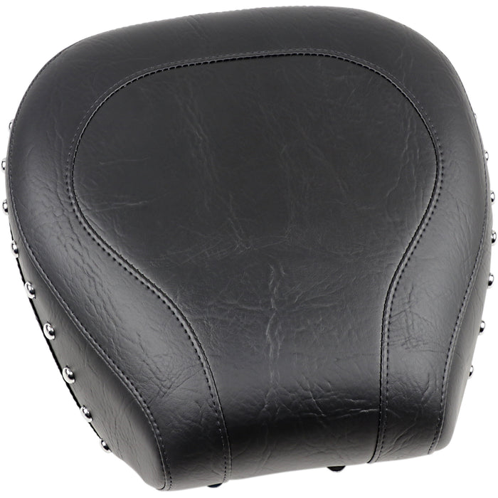 MUSTANG 0802-0460 75509 Wide Rear Seat - Studded - Black - Softail '84-'99