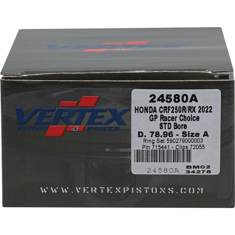 Vertex Piston Kit GP RC Forged 78.96/Standard 14.1:1 - 24580A Honda CRF250R / CRF250RX 2022-2024