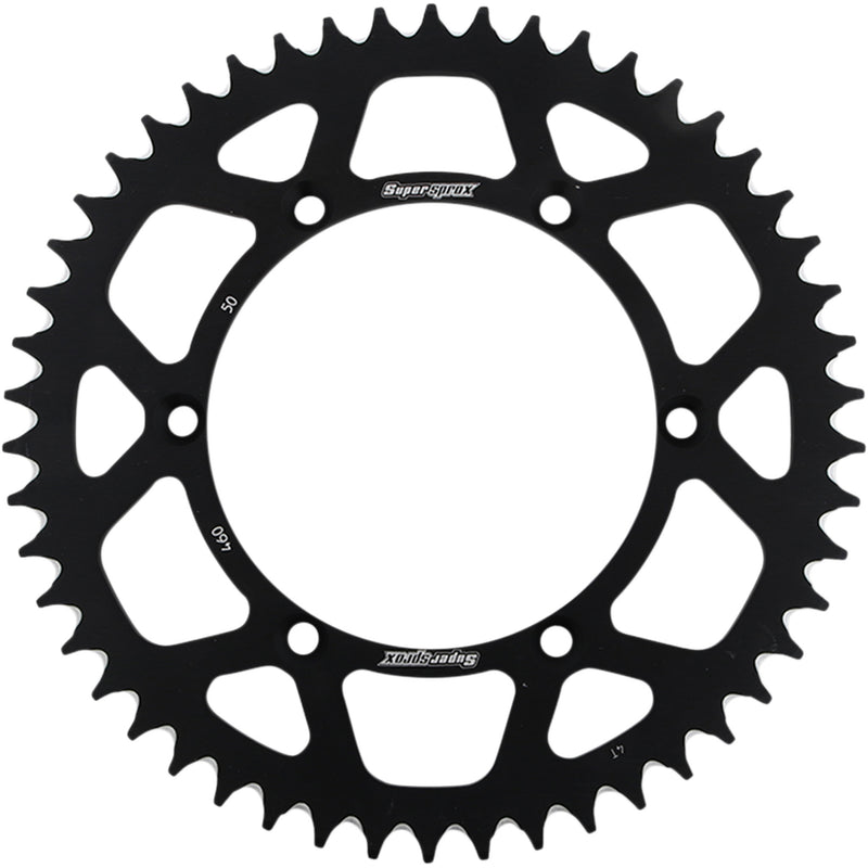 Supersprox Aluminum Sprocket - RAL-460-50-BLK For Kawasaki Dirt Bikes 1986-2022 | Suzuki RMZ 250 2004-2006