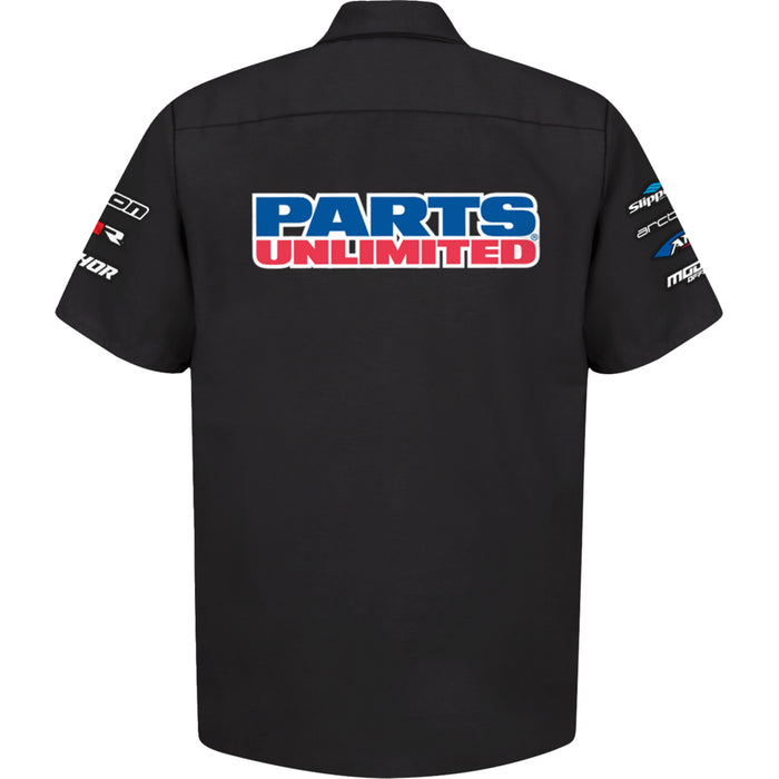 THROTTLE THREADS 3040-3466 PSU38ST24BKLR Parts Unlimited House 25 Shirt black - large