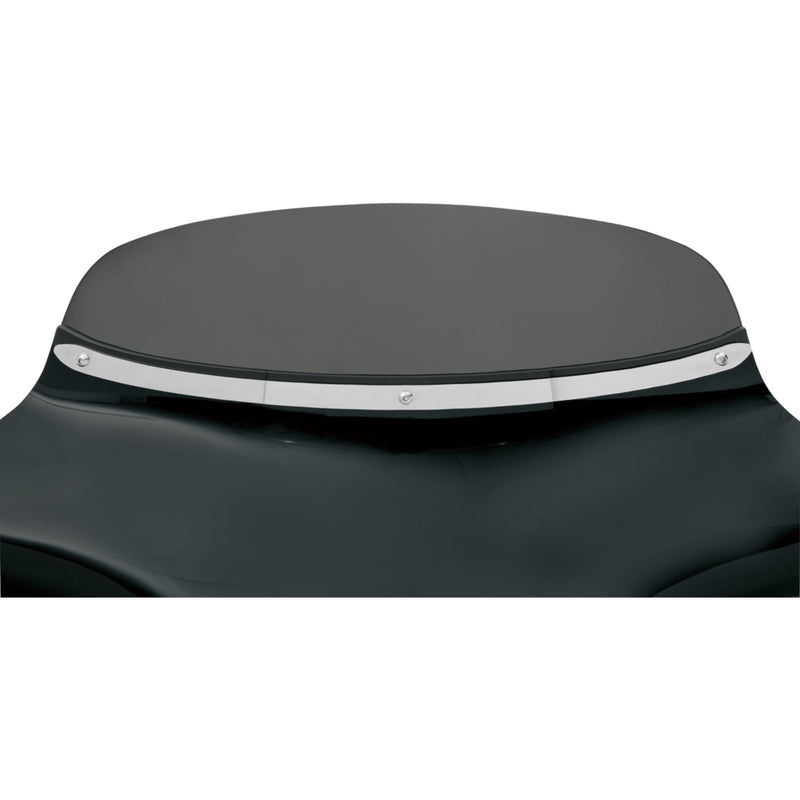 MEMPHIS SHADES 2350-0128 MEM0918 Slotted Stainless Steel Batwing Fairing Trim Fairing Windshield Trim - Stainless Steel - Polished - Slim