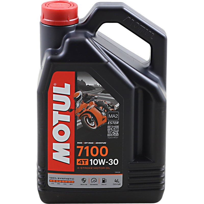 MOTUL 3601-0800 104090 7100 Synthetic 4T Engine Oil 7100 4T Synthetic Oil - 10W-30 - 4L