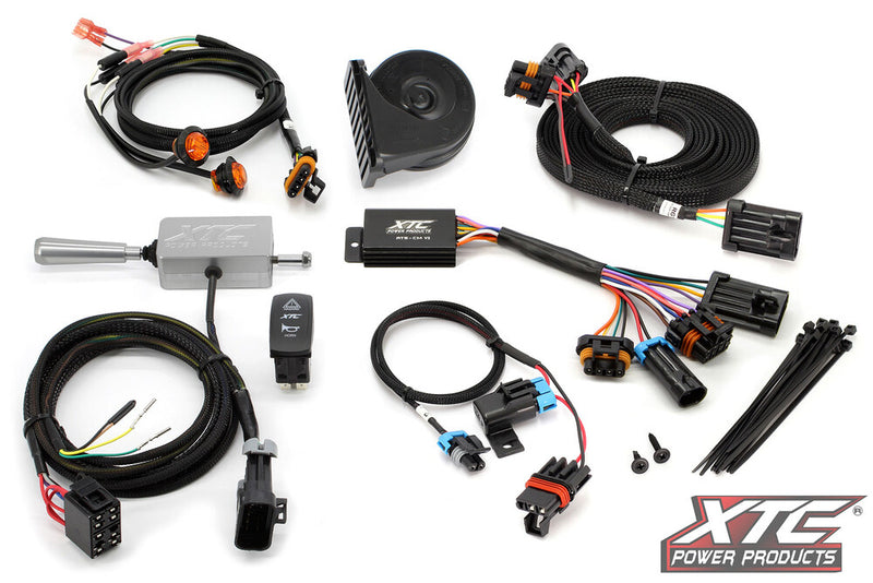 Xtc Power Products Auto Turn Signal Kit W Billet Lever AND Front DRL Lights POL Polaris General - ATS-L-POL-GBU-DRL Polaris General 2019-2026