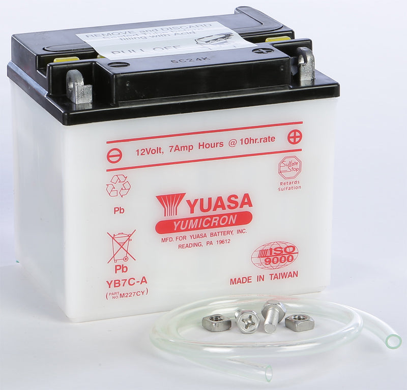 Yuasa Battery YB7C-A Conventional - YUAM227CY Yamaha 125 Riva / Big Wheel 200 / 200 Trailway / 200 1985-2023