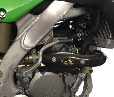 P3 Heat Shield Carbon STK Pipe - 206056 Kawasaki KX 250 2017-2023