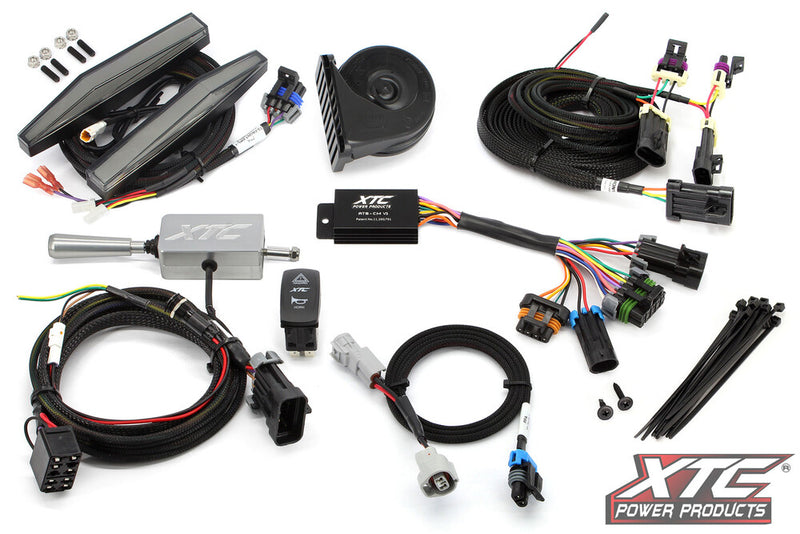 Xtc Power Products Auto Turn Signal Kit W Billet Lever AND Front DRL Lights Honda Pioneer - ATS-L-HON-1000-DRL Honda Pioneer 2015-2025
