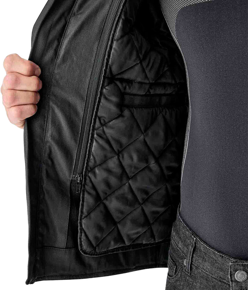 Rst 556-3612042 103612BLK-42 BRIXTON D3O JACKET BLACK TEXTILE MD