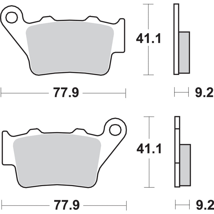 SBS 1722-0699 675LS LS Street Excel Sintered Rear Brake Pads LS Brake Pads - 675LS
