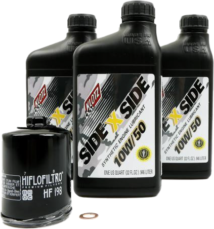 Klotz Oil Sidexside OIL Change Kit 10W50 W OIL Filter POL - KU-101 Polaris UTVs 2013-2023