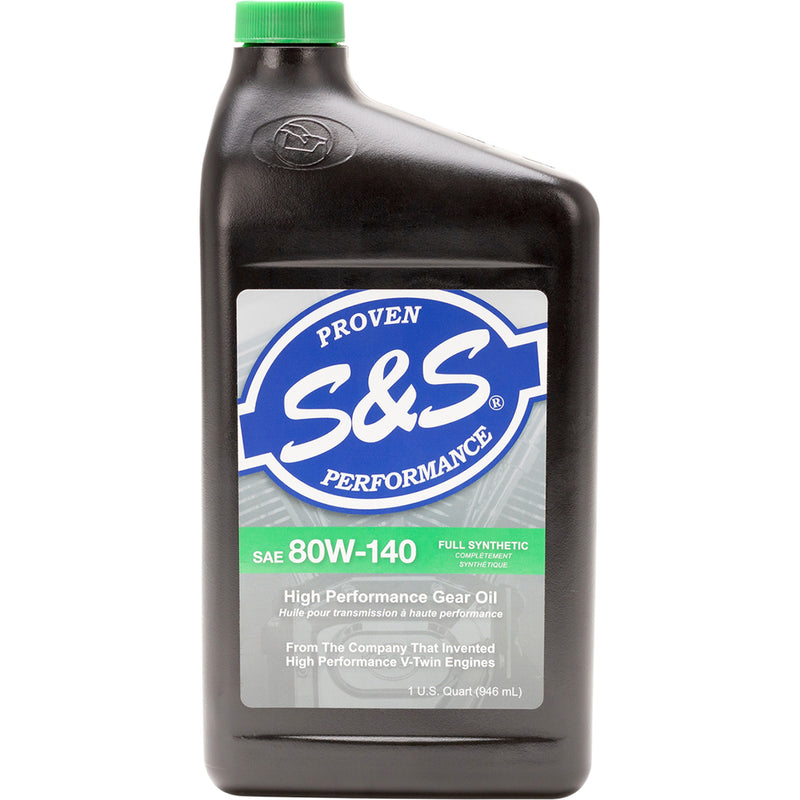 S&S CYCLE 3604-0007 153756 80W-140 High Performance Full-Synthetic Gear Oil Synthetic Gear Oil - 80W-140 - 1 U.S. quart