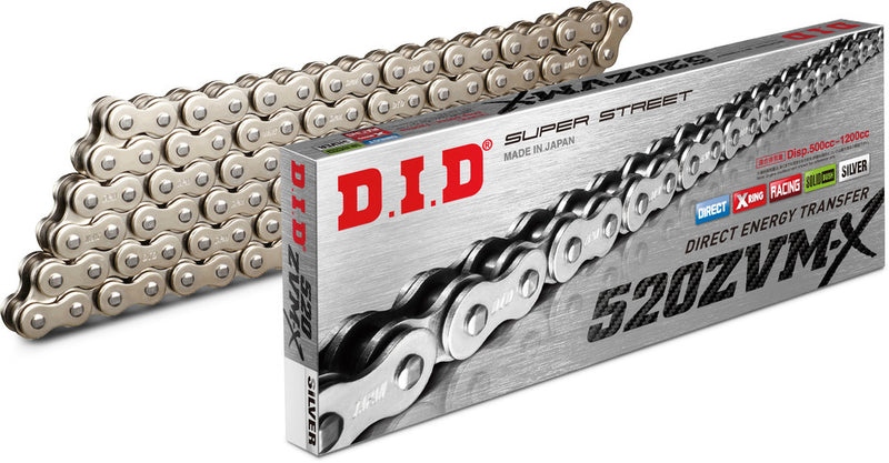 D.i.d 690-48130 520ZVMXS130Z SUPER STREET 520ZVMXS-130L X-RING CHAIN NICKEL
