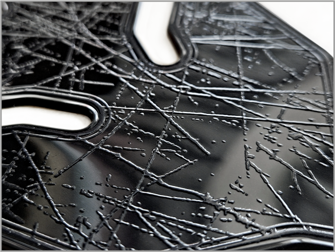 One Emblems 623-1166 XT3 ULTRA-THIN TANK PAD SCRATCHES BLACK