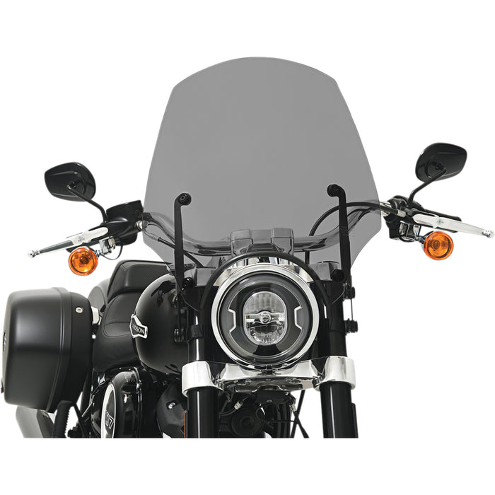 MEMPHIS SHADES 2311-0080 MEP5273 El Paso Sportshield — 9" - El Paso Windshield - 17" - 9" Headlight Cutout - Black Smoke