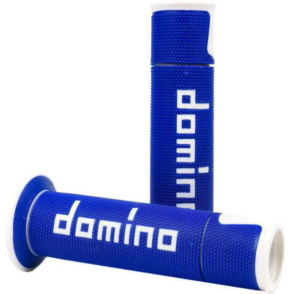 Domino Racing 58-2289 A45041C4648B7-0 A450 ROAD RACING GRIPS BLUE/WHITE PAIR