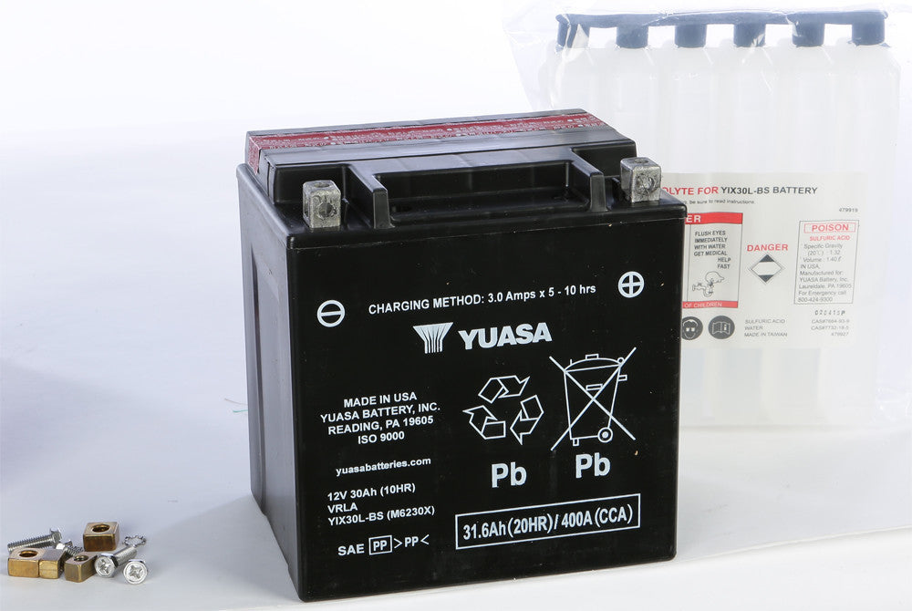 Yuasa 49-1975 YUAM7230LPW BATTERY YIX30L-PW MAINTENANCE FREE