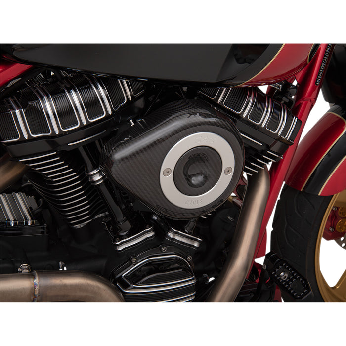 S&S CYCLE 1014-0289 170-0501 Stealth Air Cleaner Cover - Mini Teardrop - Carbon Fiber