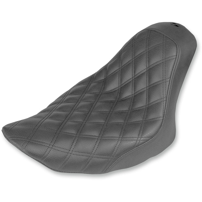 SADDLEMEN 0802-0913 806-12-002LS Renegade Lattice Stitch Solo Seat - Lattice Stitched - Black - FL/FX '06-'17