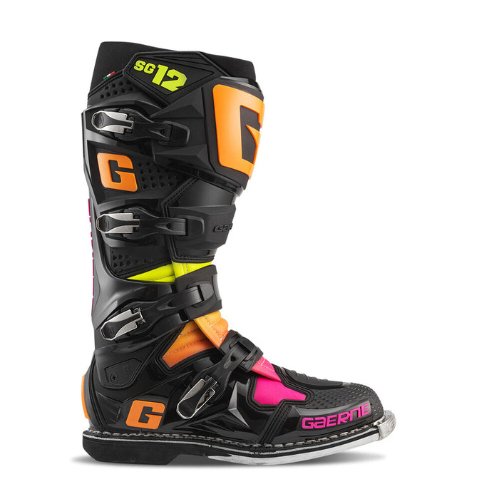Gaerne 480-51109 2174-108-43 SG12 LE BOOTS BLACK/ORANGE/PINK SZ 09