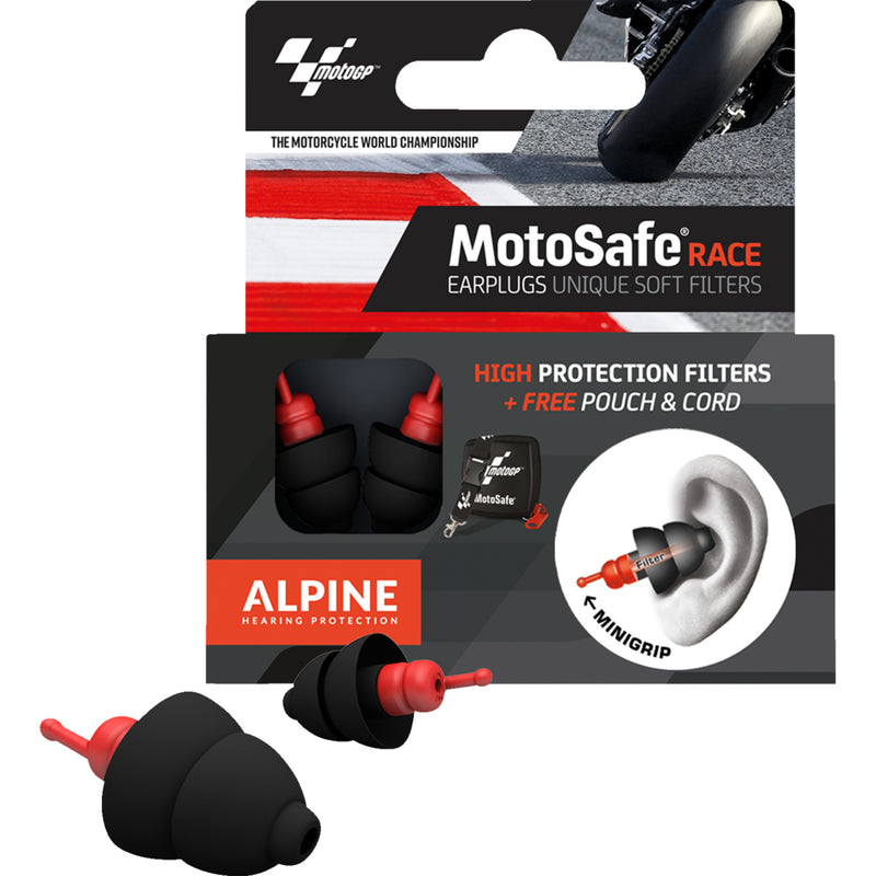 ALPINE HEARING PROTECTION 2708-0004 111.23.118 MotoGP MotoSafe Race Earplugs MotoGP Motosafe Earplugs - Race