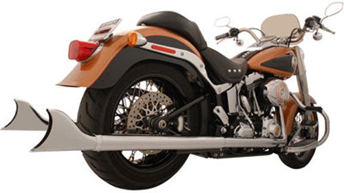 Freedom Sharktail Duals Chrome 2.5"ODX32" ` - HD00202 For Harley Softail / Screamin' 1997-2006
