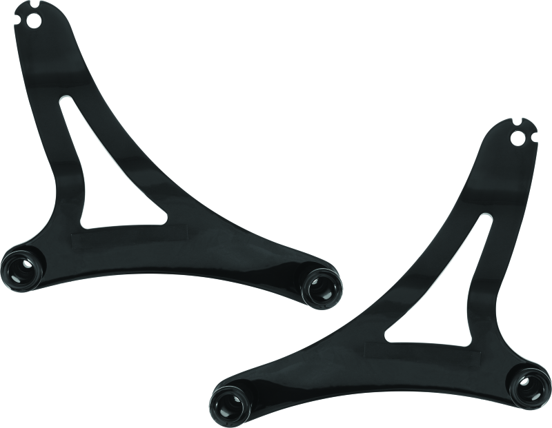 Kuryakyn 7092 Fixed Mounts Multi-purpose Driver & Passenger Backrest 14-22 Indian Models Black - Photo - Primary