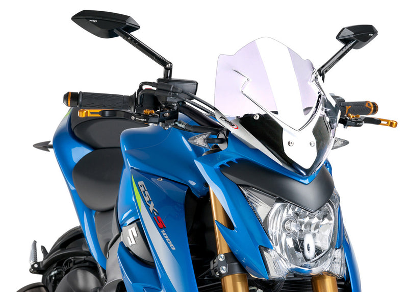 Puig Hi-Tech Parts Windscreen Naked NEW GEN Sport Clear - 7653W Suzuki 1000 / 1000F 2016-2021