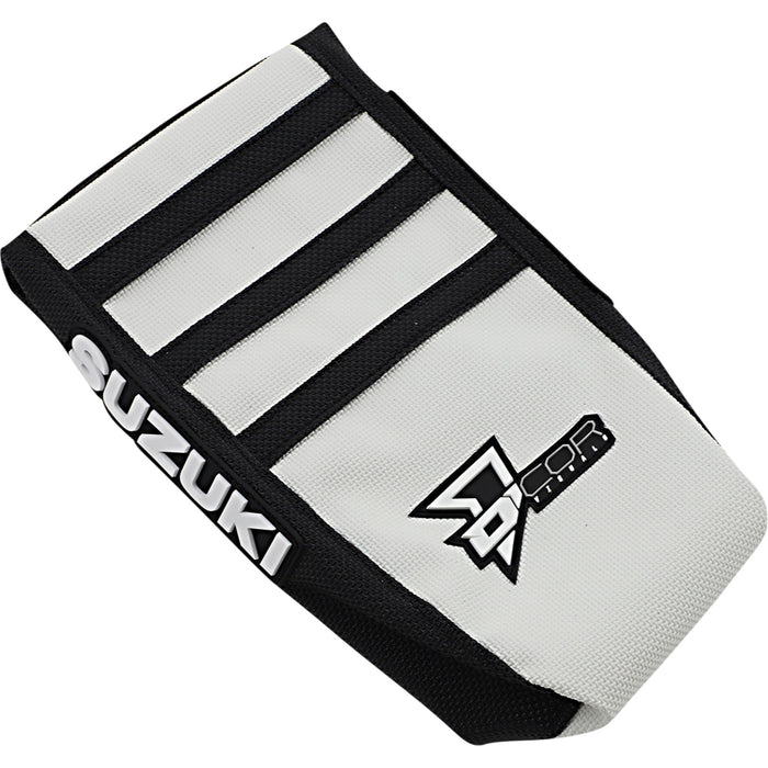 D'COR VISUALS 0821-3190 30-40-455 Seat Cover black/white - rmz250/450 '04-'18