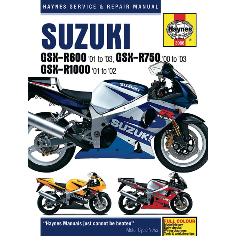 Haynes Service Manual - M3986 Suzuki 1000 / 750 2000-2003